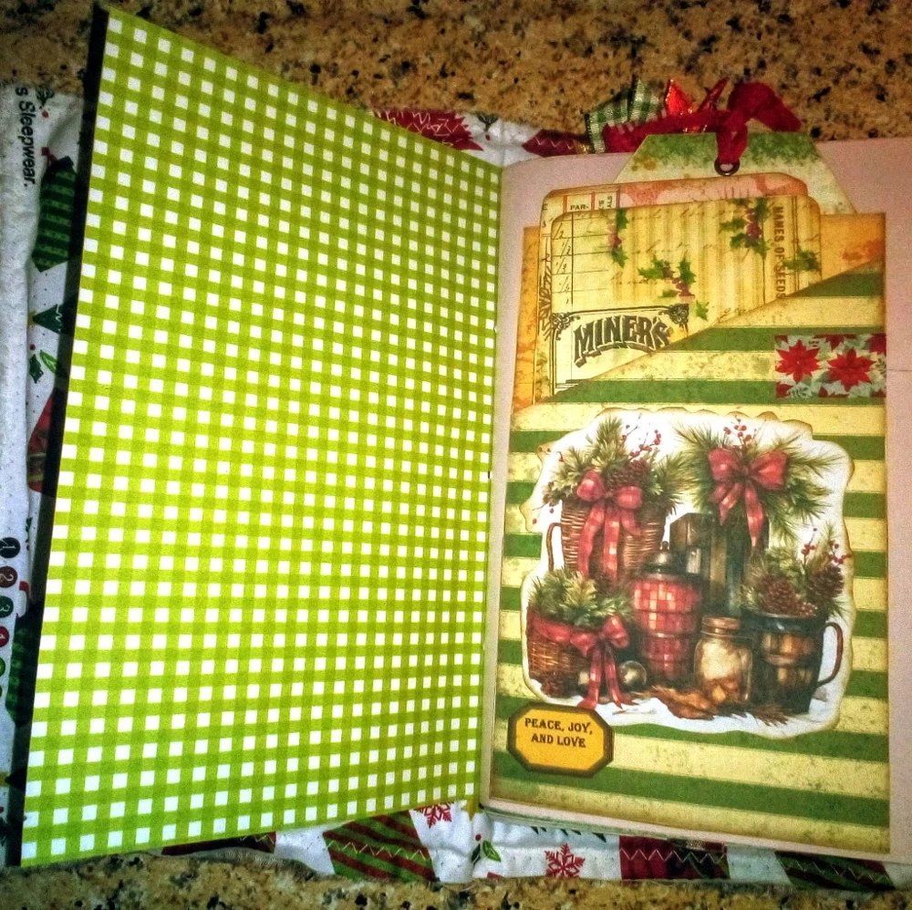 🎄Holly Jolly Elegant 🎀Christmas Holiday  Vintage Journal🎄
